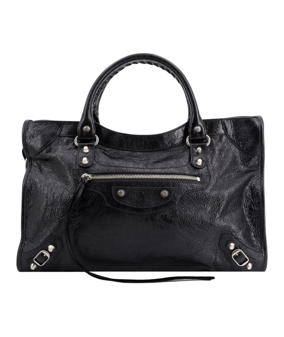 BALENCIAGA Черная кожаная сумка через плечо, фото 1