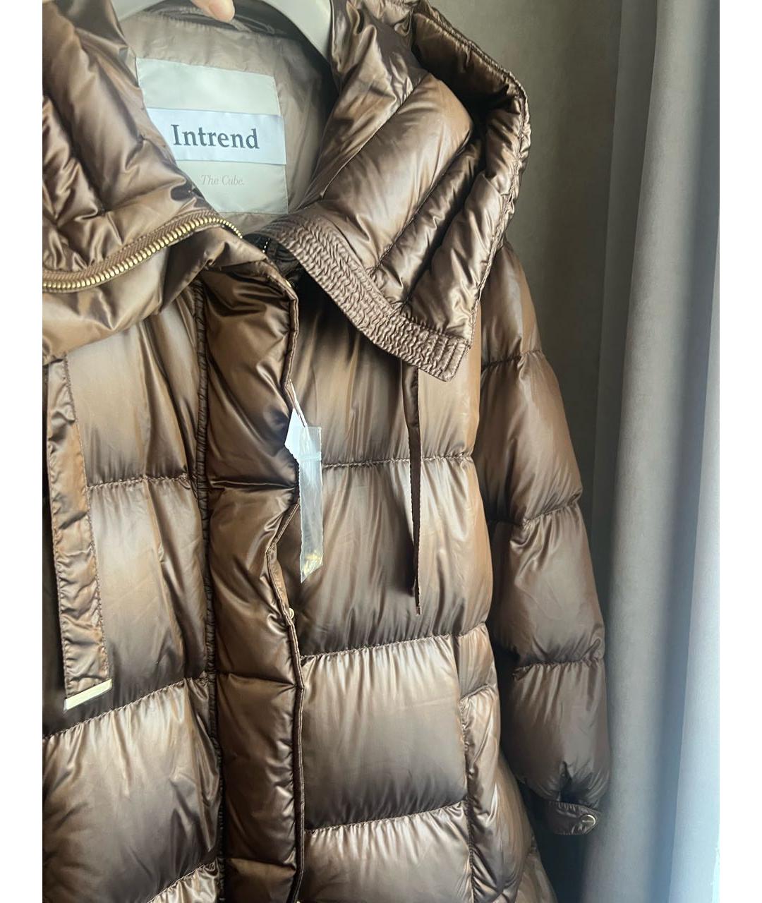 MAX MARA THE CUBE Коричневый полиамидовый пуховик, фото 3