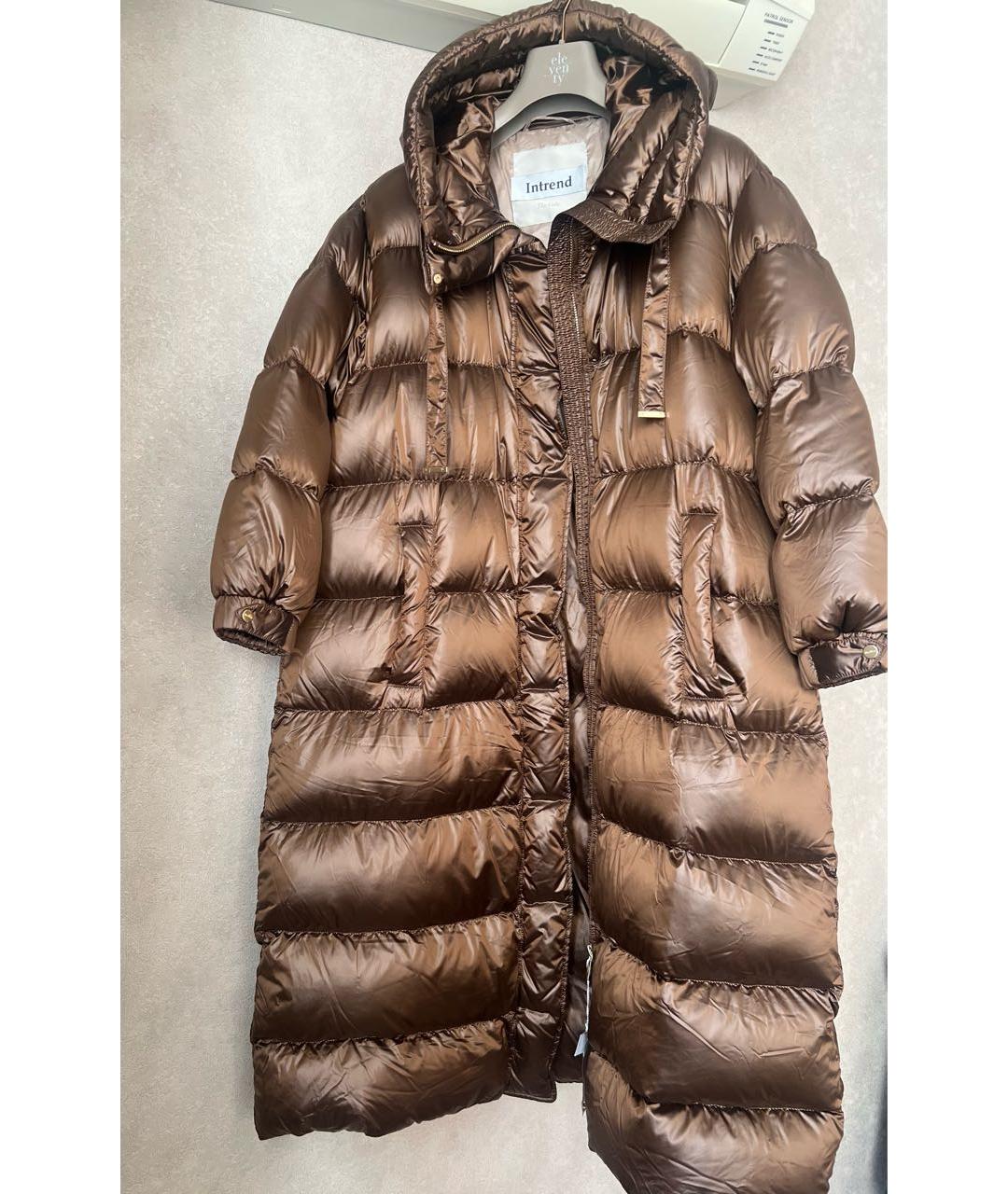 MAX MARA THE CUBE Коричневый полиамидовый пуховик, фото 5