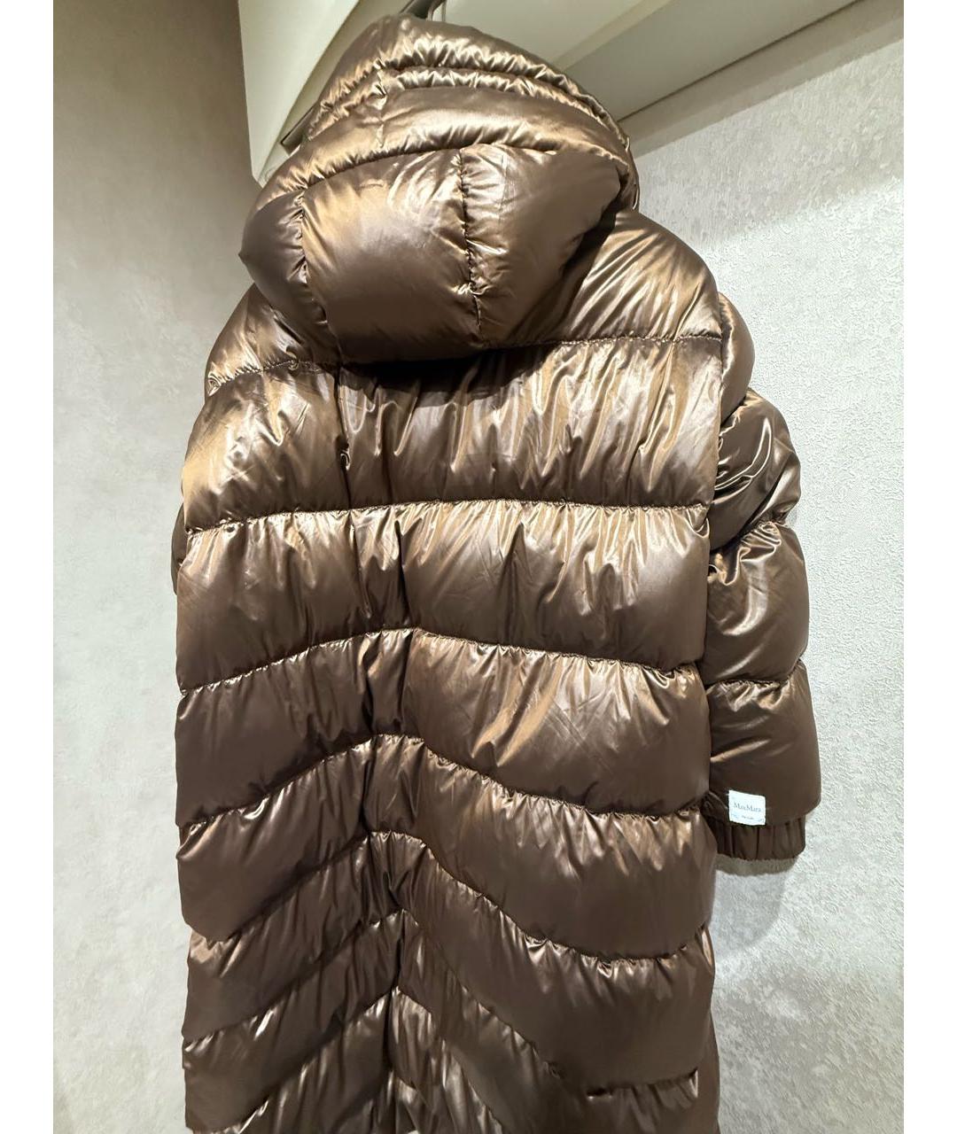 MAX MARA THE CUBE Коричневый полиамидовый пуховик, фото 2