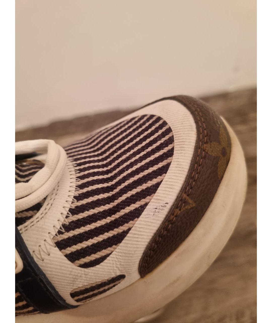 LOUIS VUITTON Белые кожаные кроссовки, фото 6