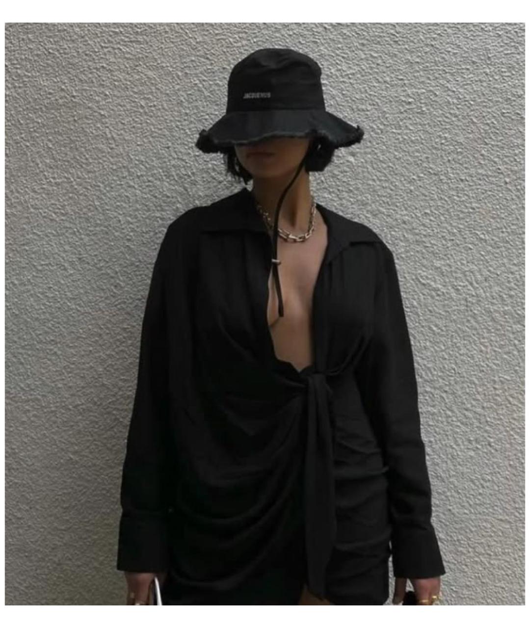 JACQUEMUS Черная хлопковая панама, фото 2