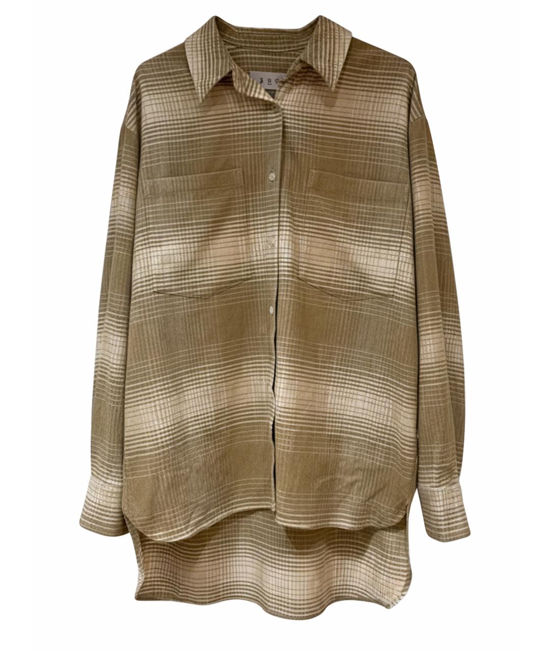 IRO Бежевая шерстяная рубашка, фото 1