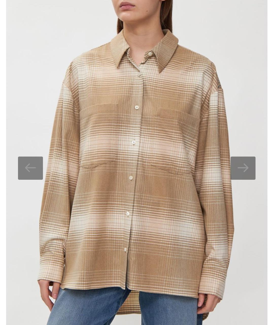 IRO Бежевая шерстяная рубашка, фото 5