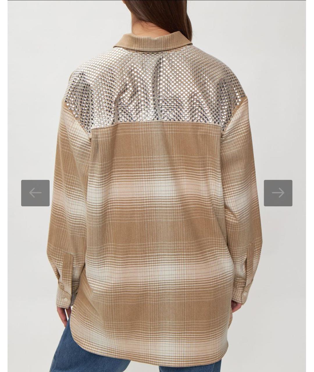 IRO Бежевая шерстяная рубашка, фото 6