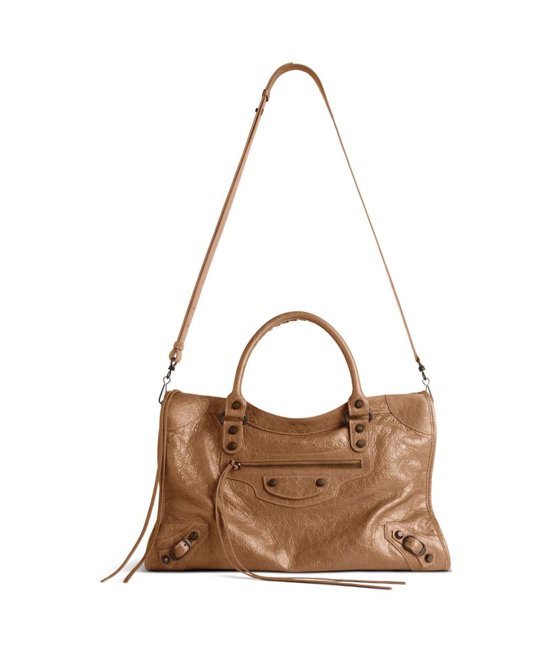 BALENCIAGA Коричневая кожаная сумка через плечо, фото 2