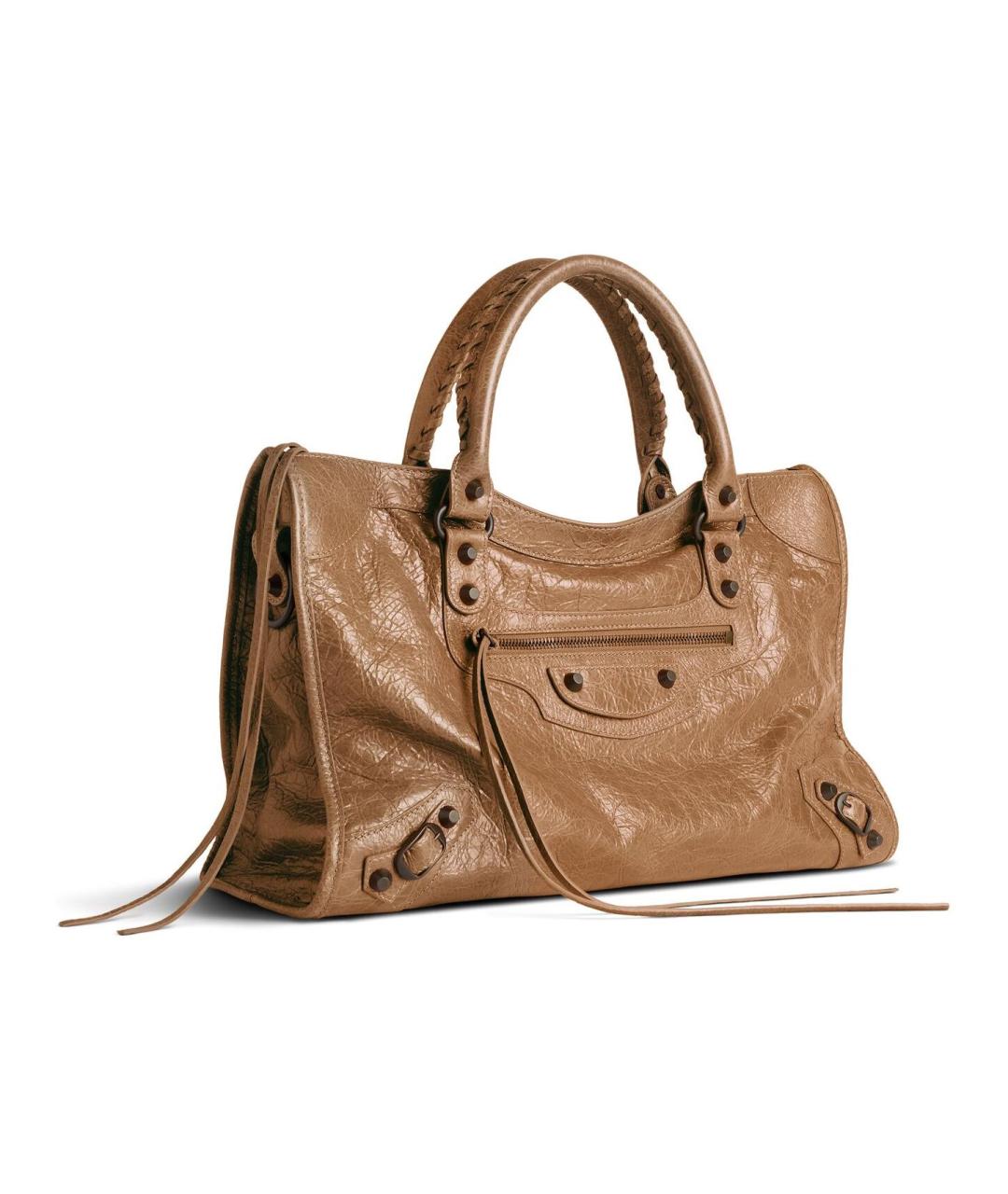 BALENCIAGA Коричневая кожаная сумка через плечо, фото 3