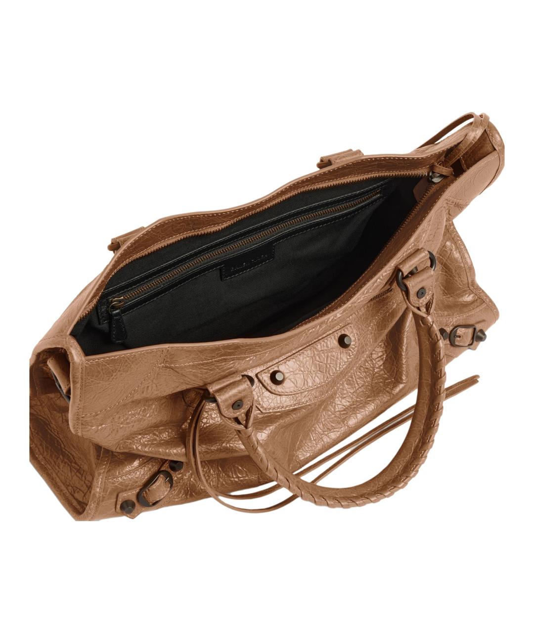 BALENCIAGA Коричневая кожаная сумка через плечо, фото 5