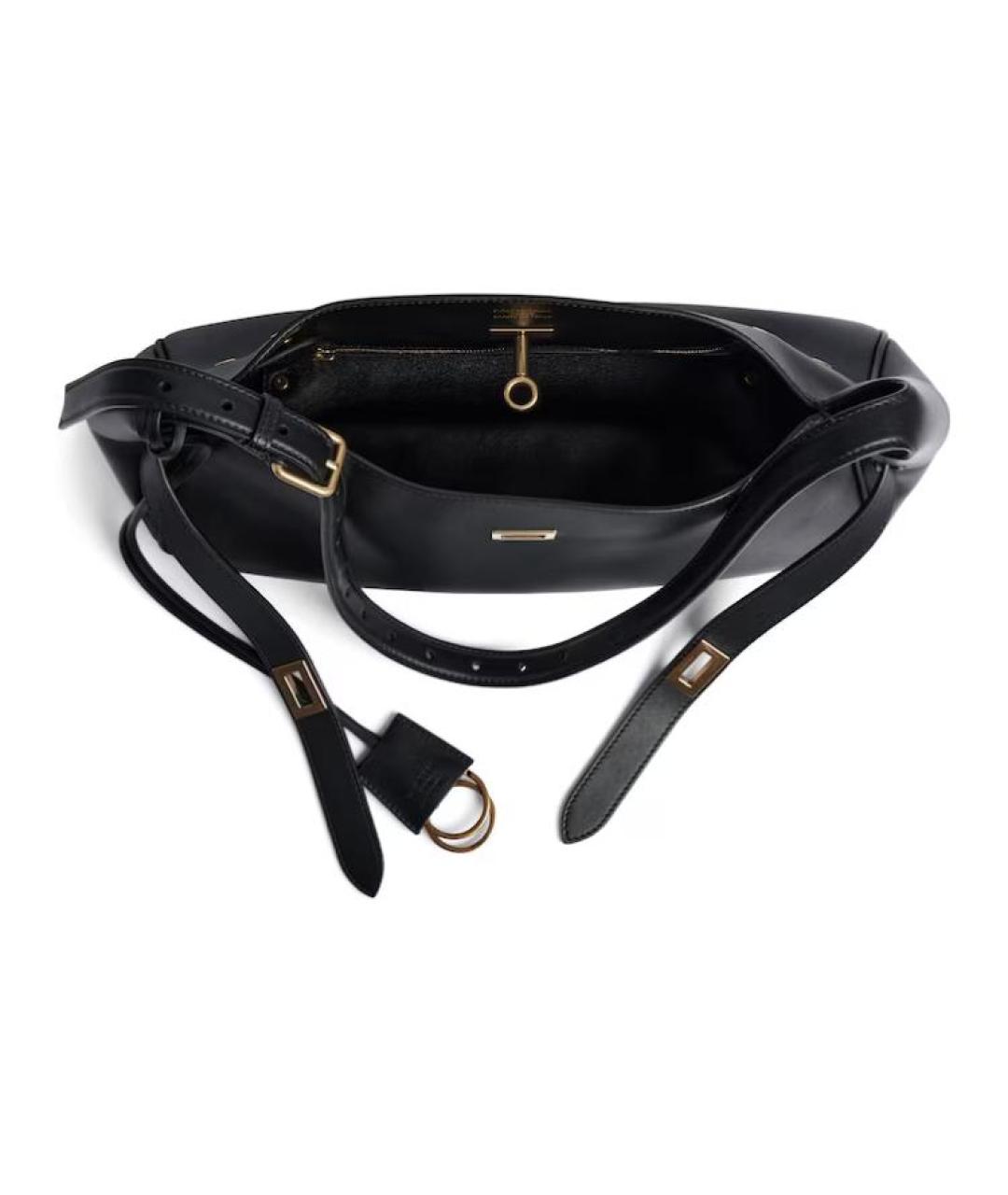 BALENCIAGA Черная кожаная сумка через плечо, фото 5