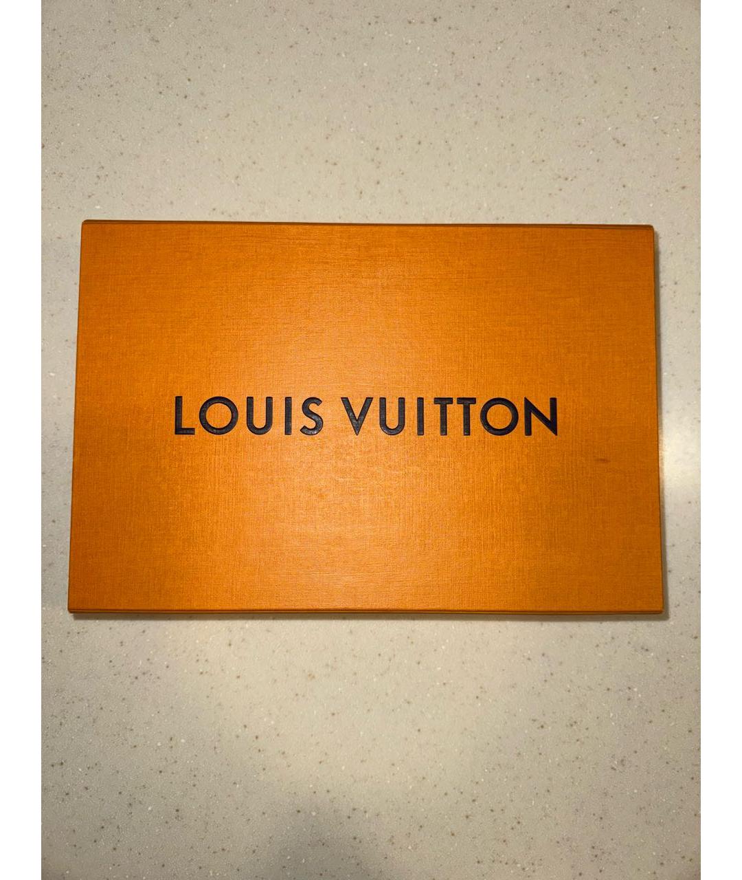 LOUIS VUITTON Коричневый кашемировый шарф, фото 4