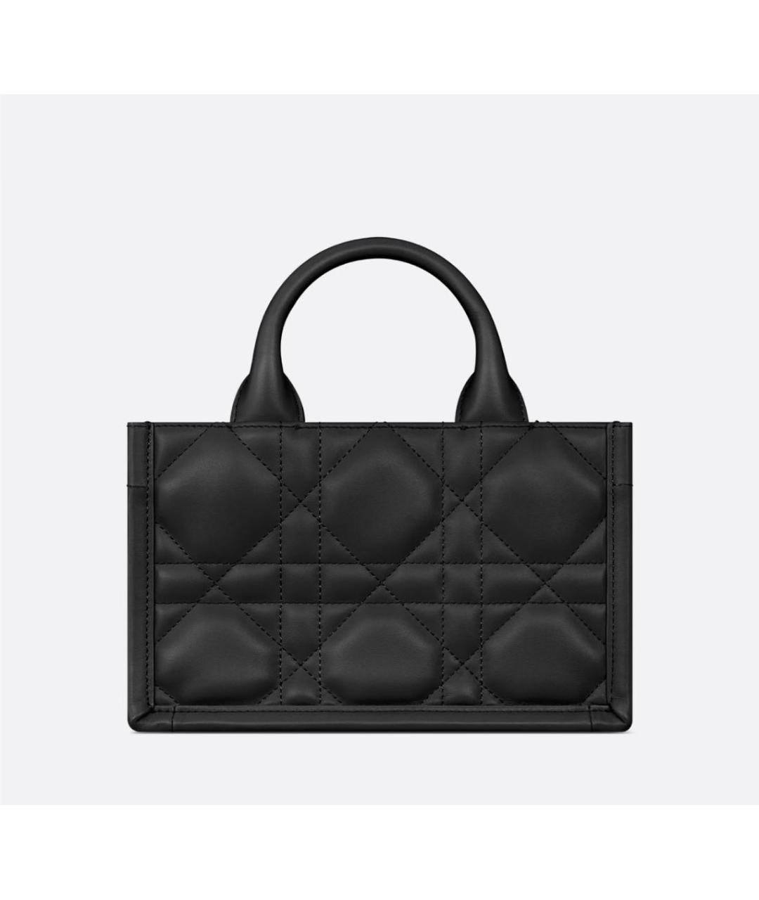 CHRISTIAN DIOR Черная кожаная сумка с короткими ручками, фото 3