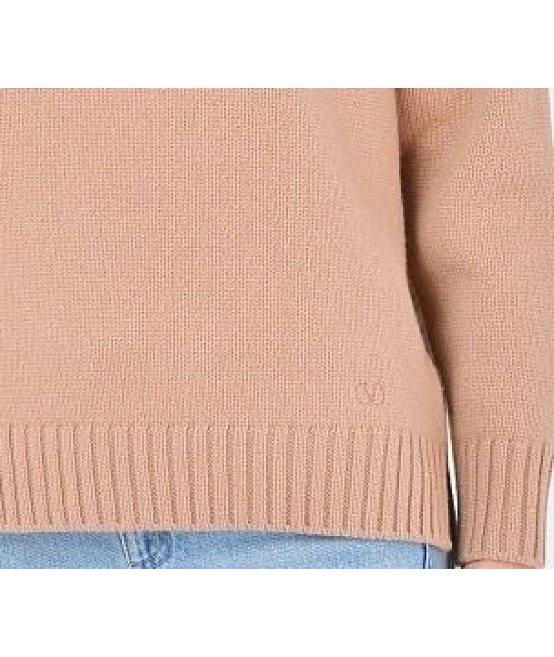 VALENTINO Бежевый шерстяной джемпер / свитер, фото 4