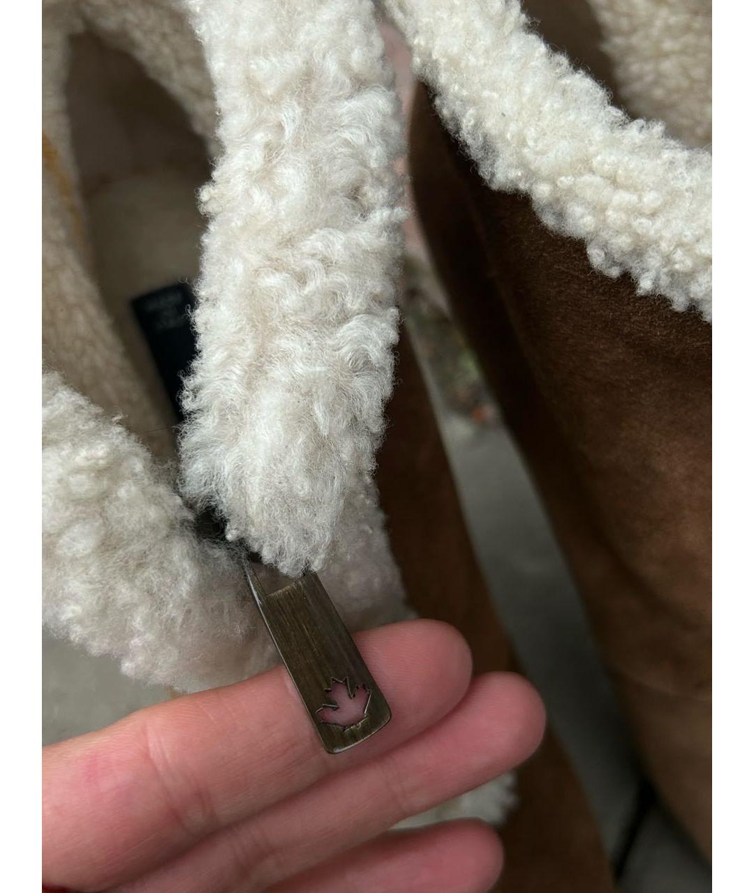 DSQUARED2 Коричневые замшевые ботильоны, фото 6