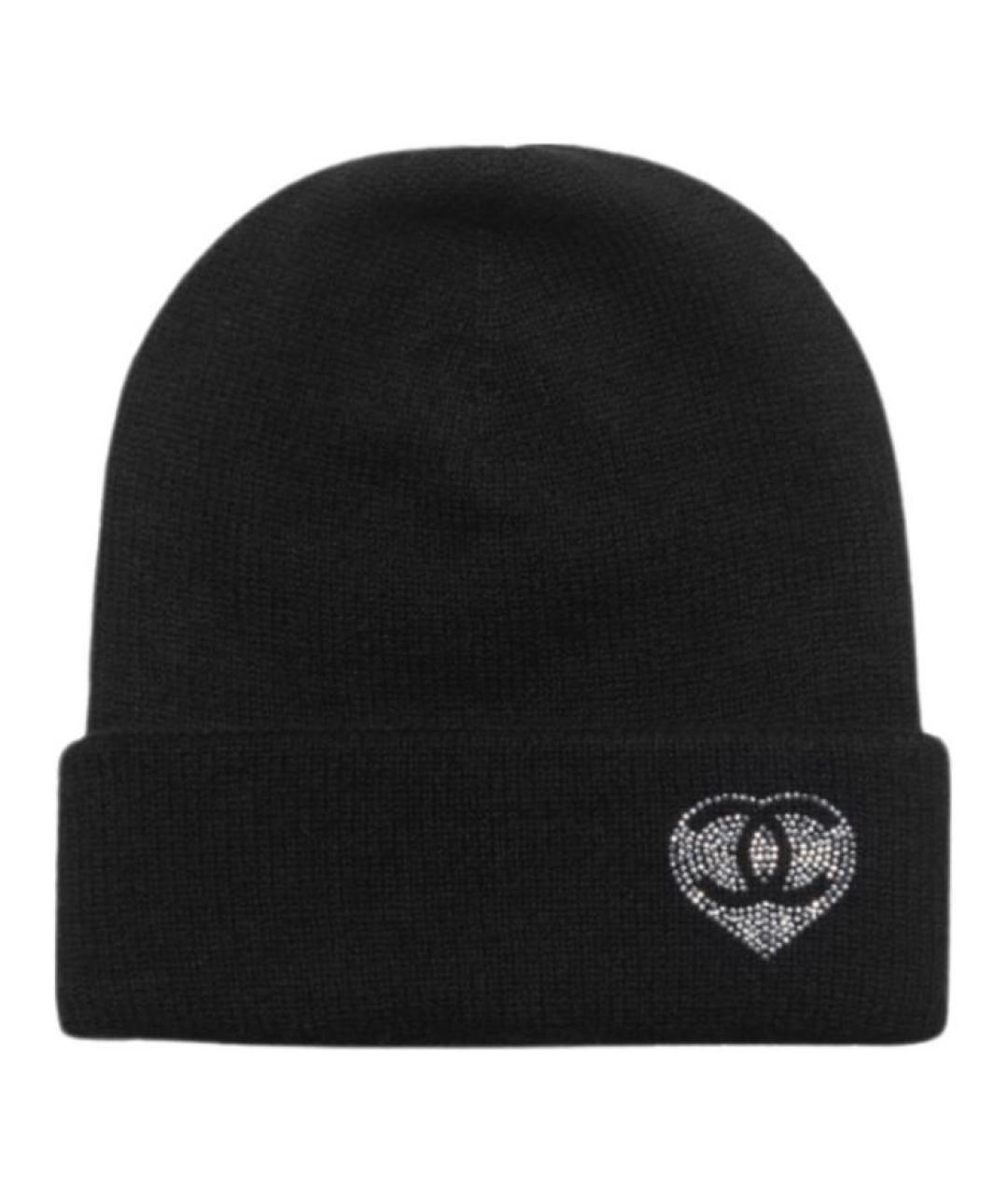 CHANEL Черная кашемировая шапка, фото 1