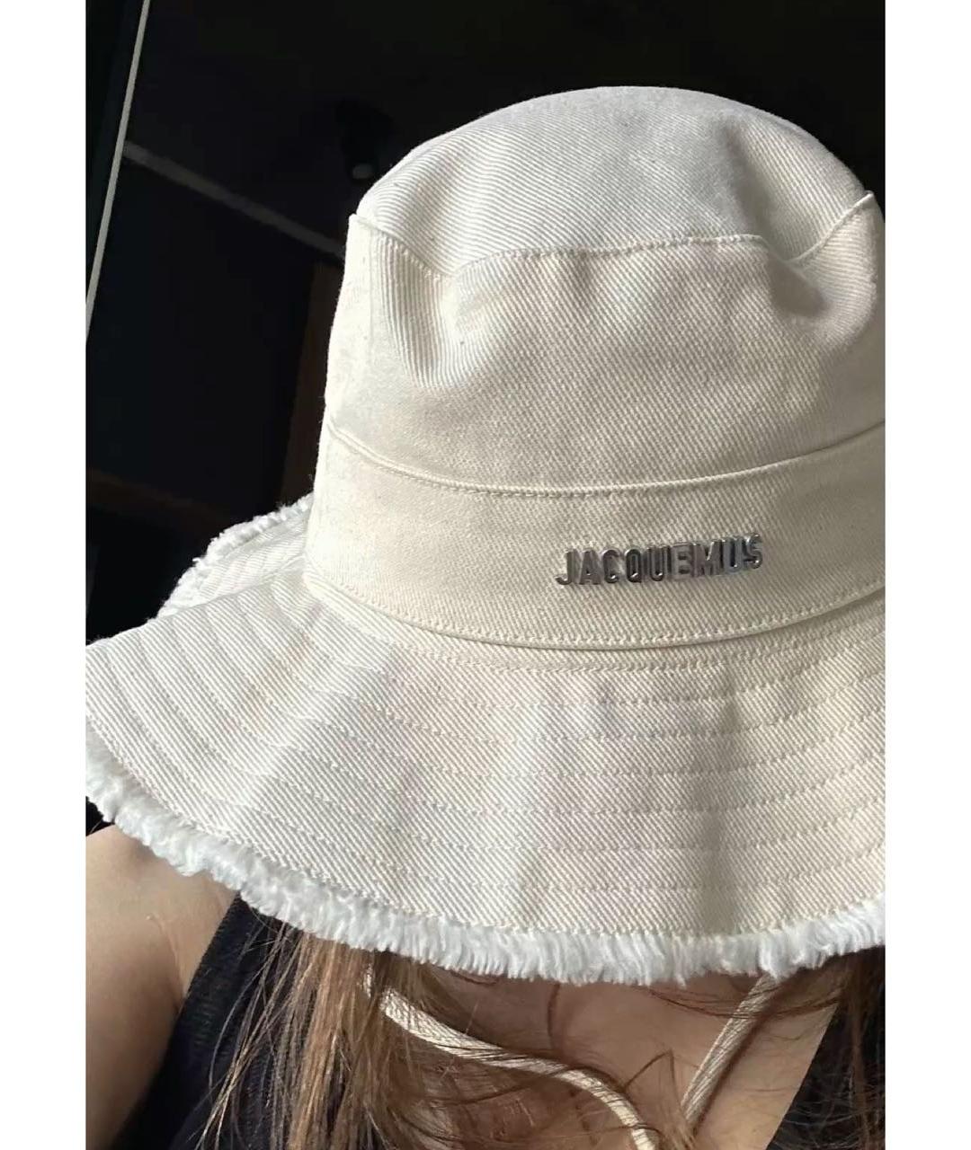 JACQUEMUS Белая хлопковая панама, фото 4