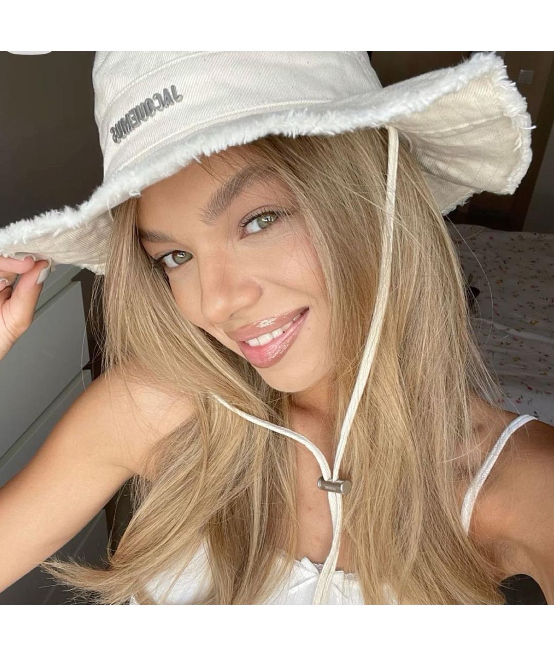 JACQUEMUS Белая хлопковая панама, фото 3