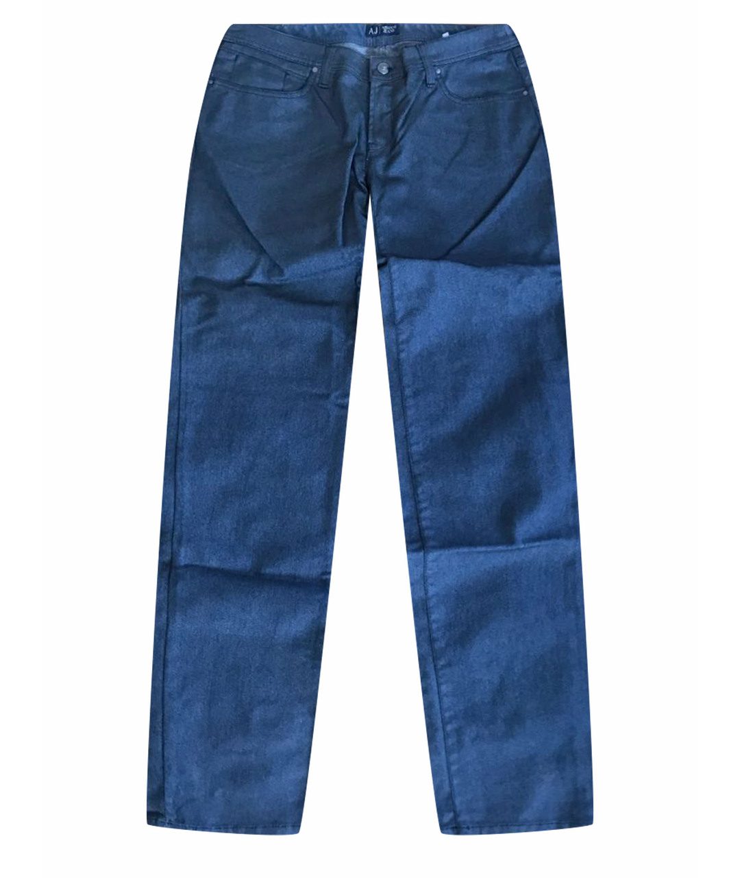 ARMANI JEANS Антрацитовые хлопко-эластановые прямые джинсы, фото 1