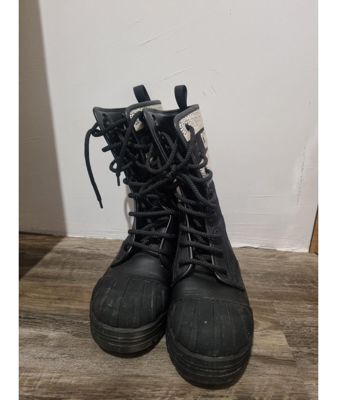 CHRISTIAN DIOR Черные текстильные ботинки, фото 2