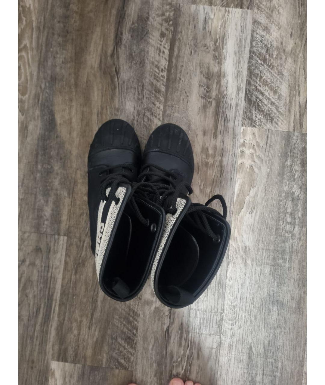 CHRISTIAN DIOR Черные текстильные ботинки, фото 3