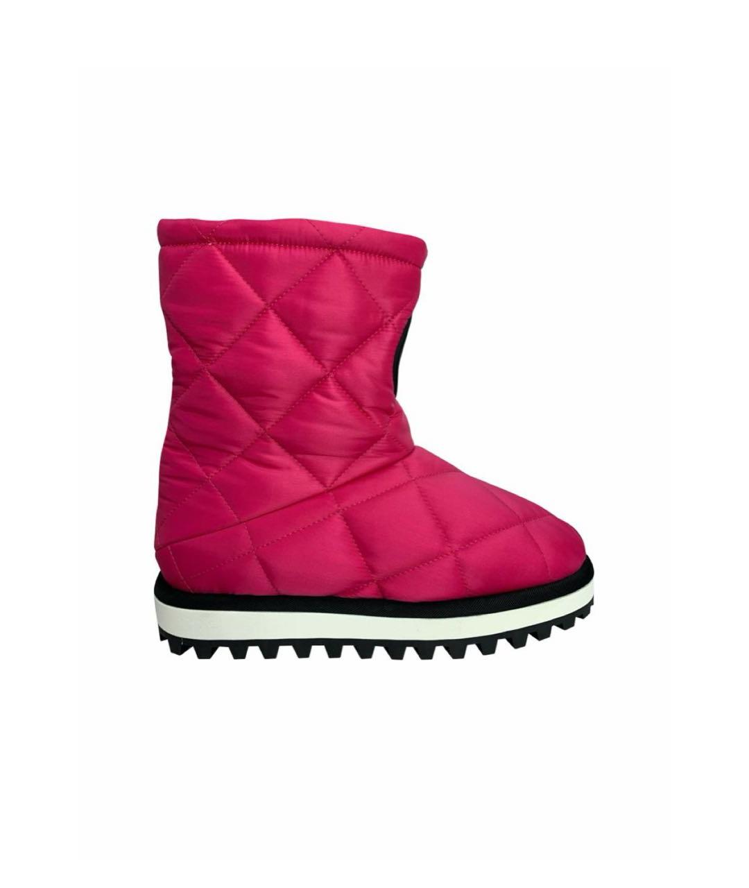 DOLCE&GABBANA Розовые синтетические сапоги, фото 1