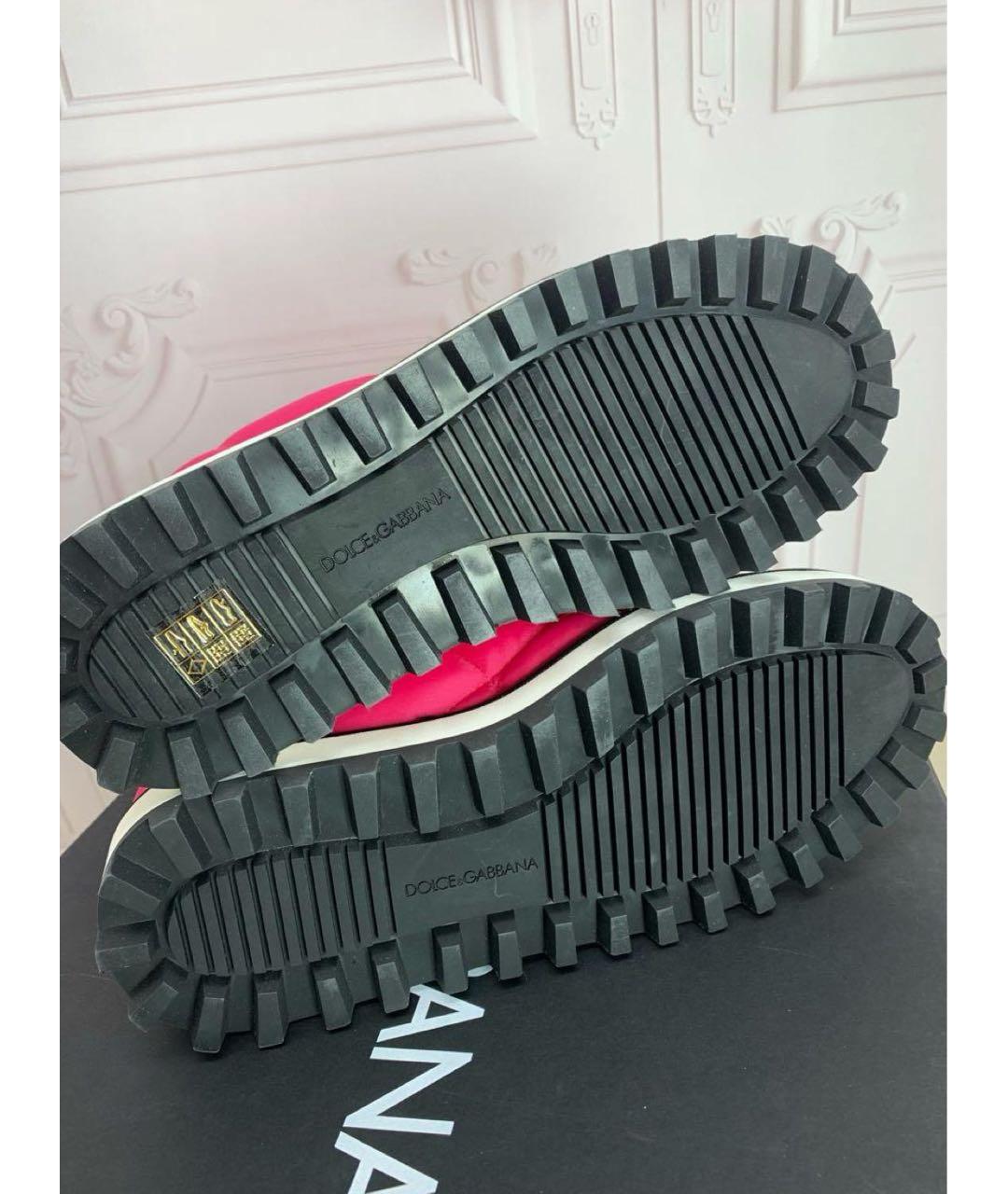 DOLCE&GABBANA Розовые синтетические сапоги, фото 8