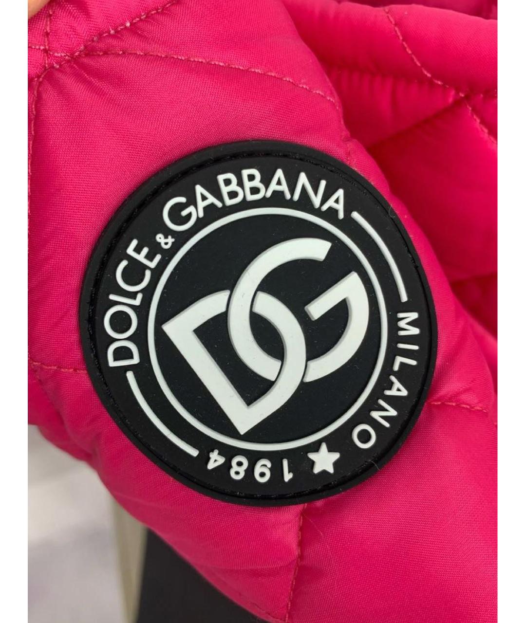 DOLCE&GABBANA Розовые синтетические сапоги, фото 7