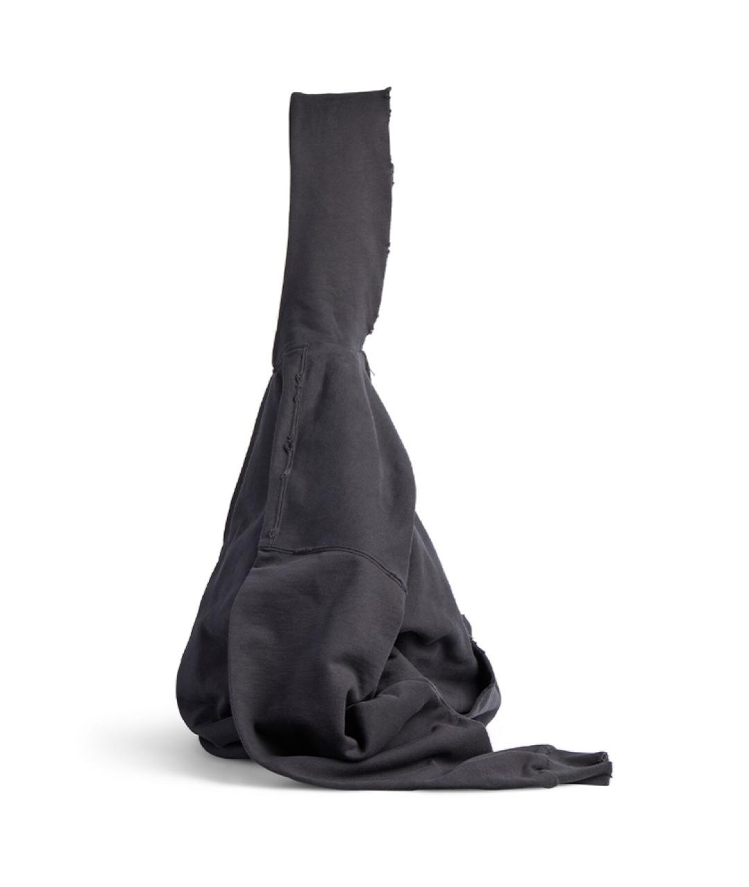 BALENCIAGA Черная тканевая сумка на плечо, фото 4