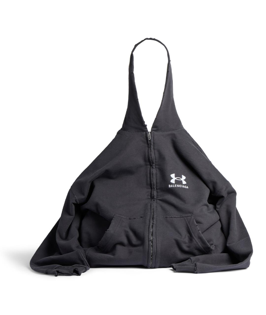 BALENCIAGA Черная тканевая сумка на плечо, фото 1