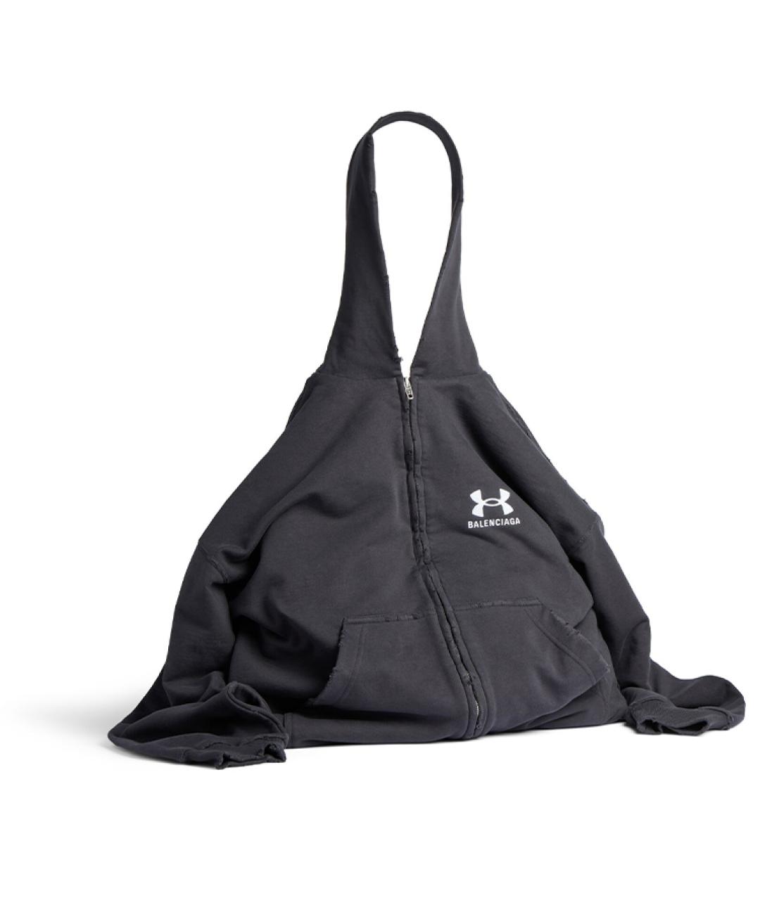 BALENCIAGA Черная тканевая сумка на плечо, фото 3