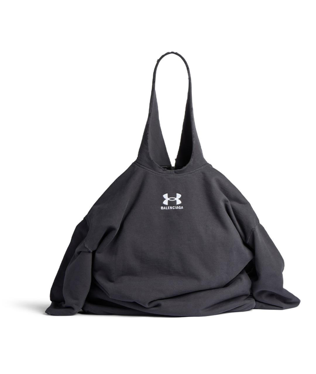 BALENCIAGA Черная тканевая сумка на плечо, фото 2