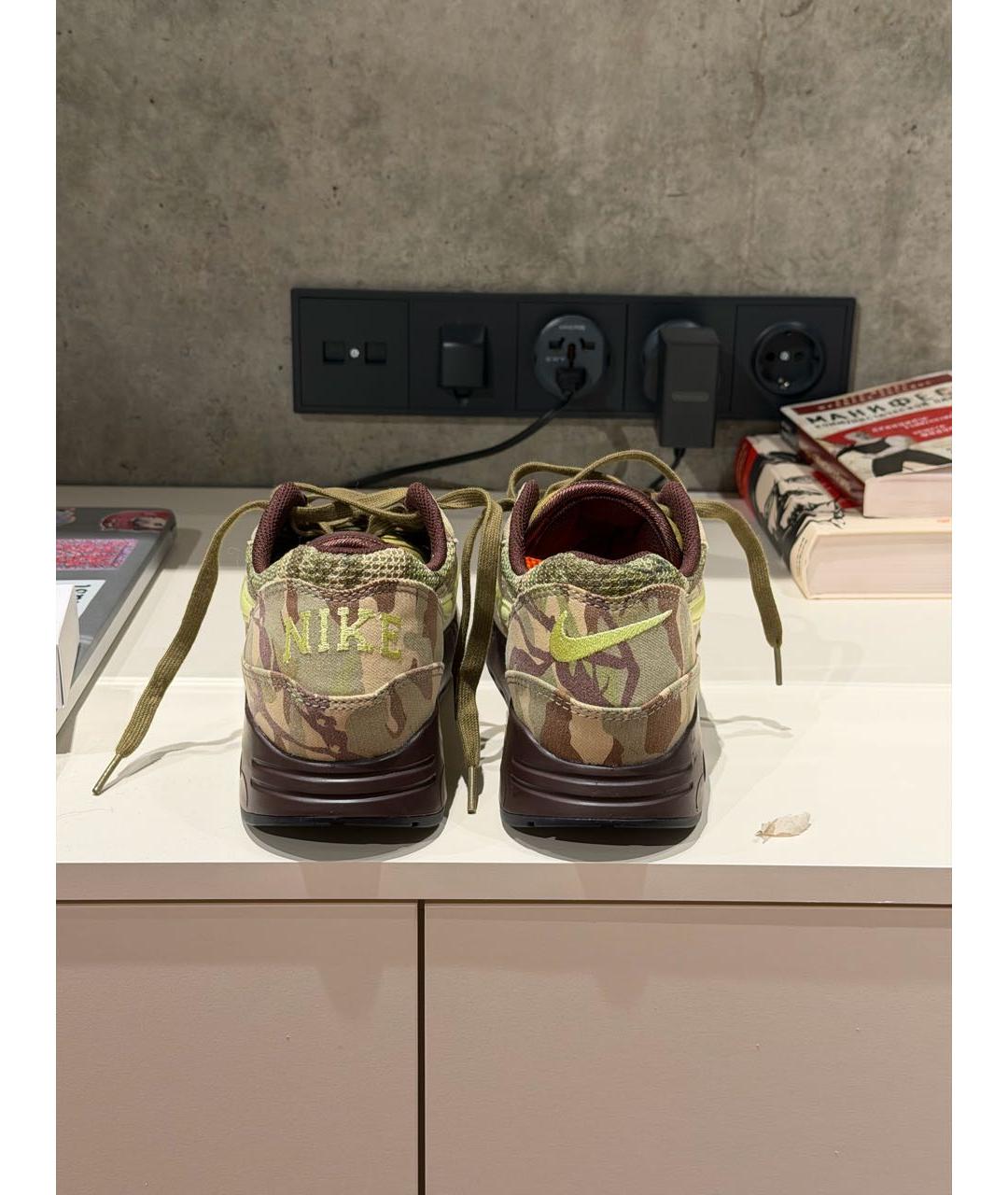 NIKE Хаки текстильные низкие кроссовки / кеды, фото 4