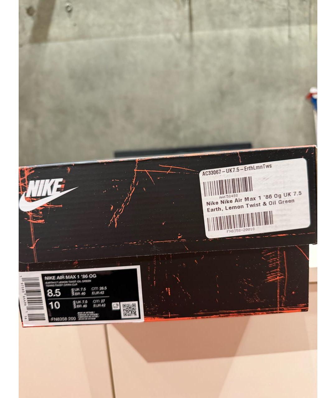 NIKE Хаки текстильные низкие кроссовки / кеды, фото 5