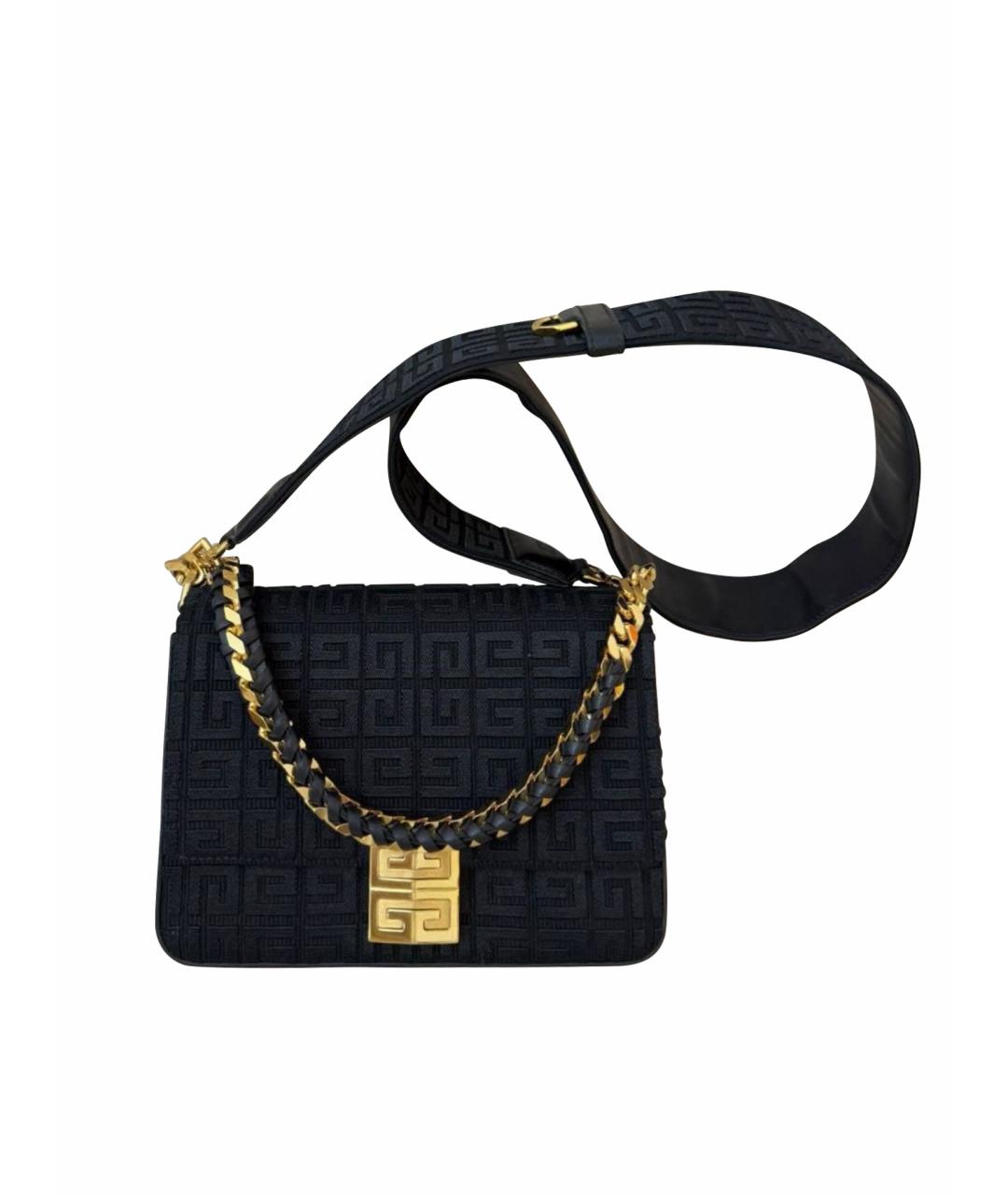 GIVENCHY Черная тканевая сумка через плечо, фото 1