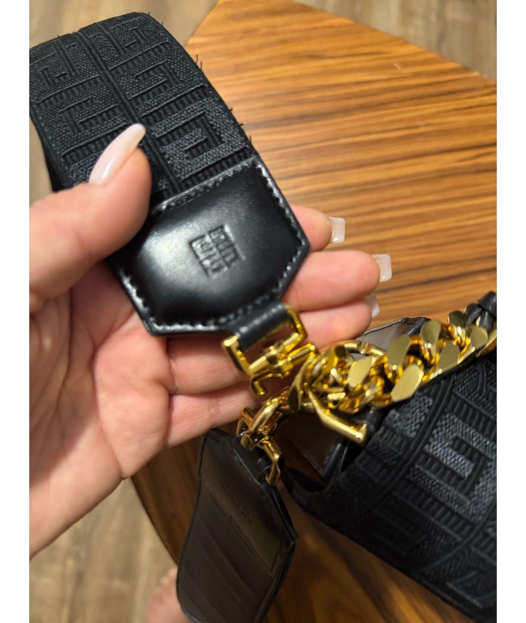 GIVENCHY Черная тканевая сумка через плечо, фото 5