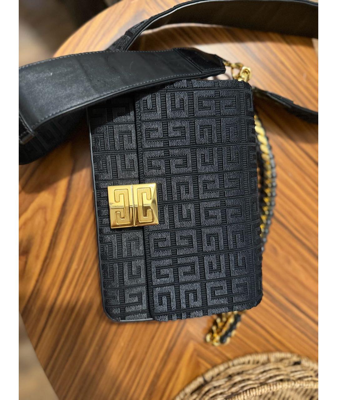 GIVENCHY Черная тканевая сумка через плечо, фото 3