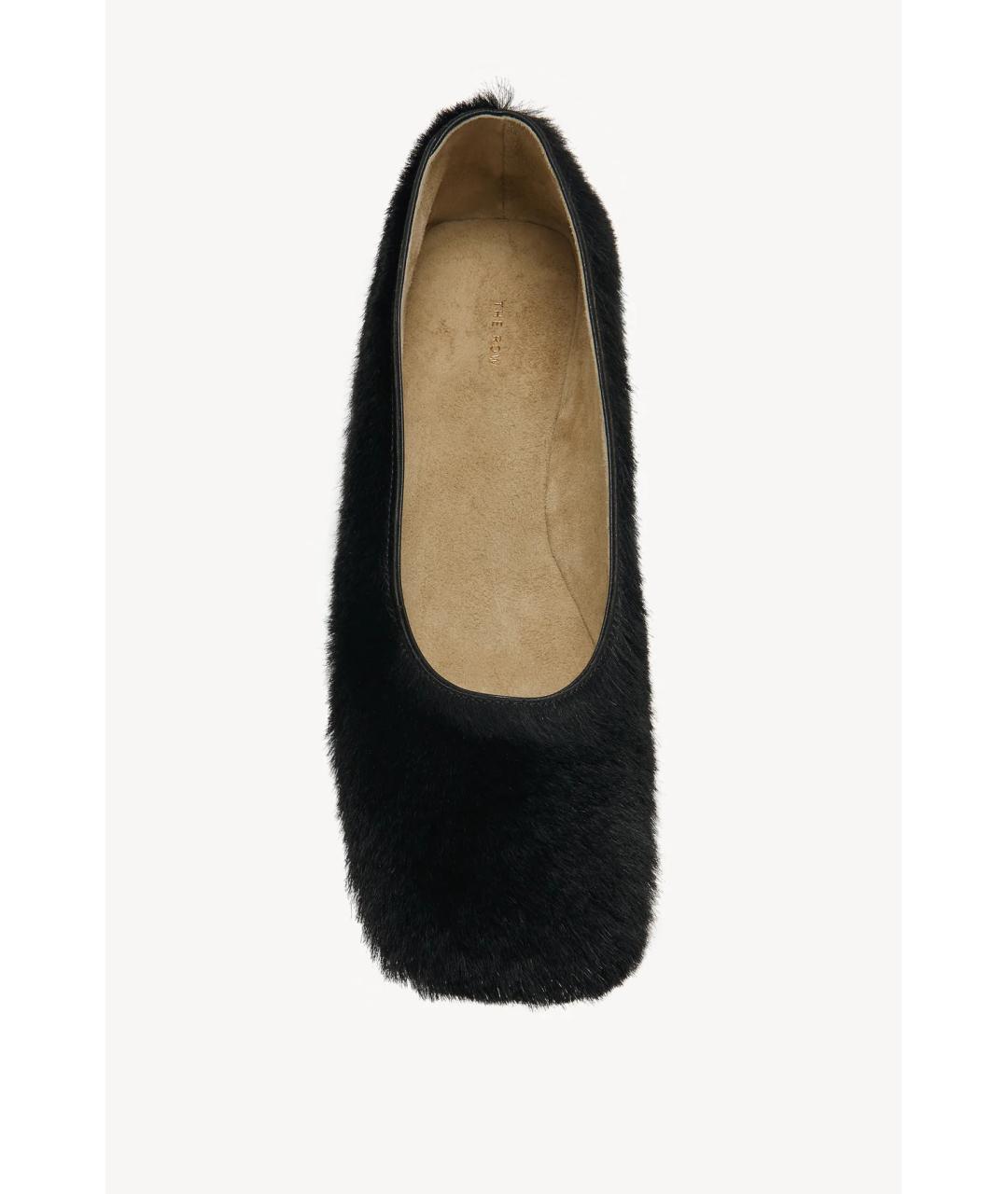 THE ROW Черные кожаные балетки, фото 3