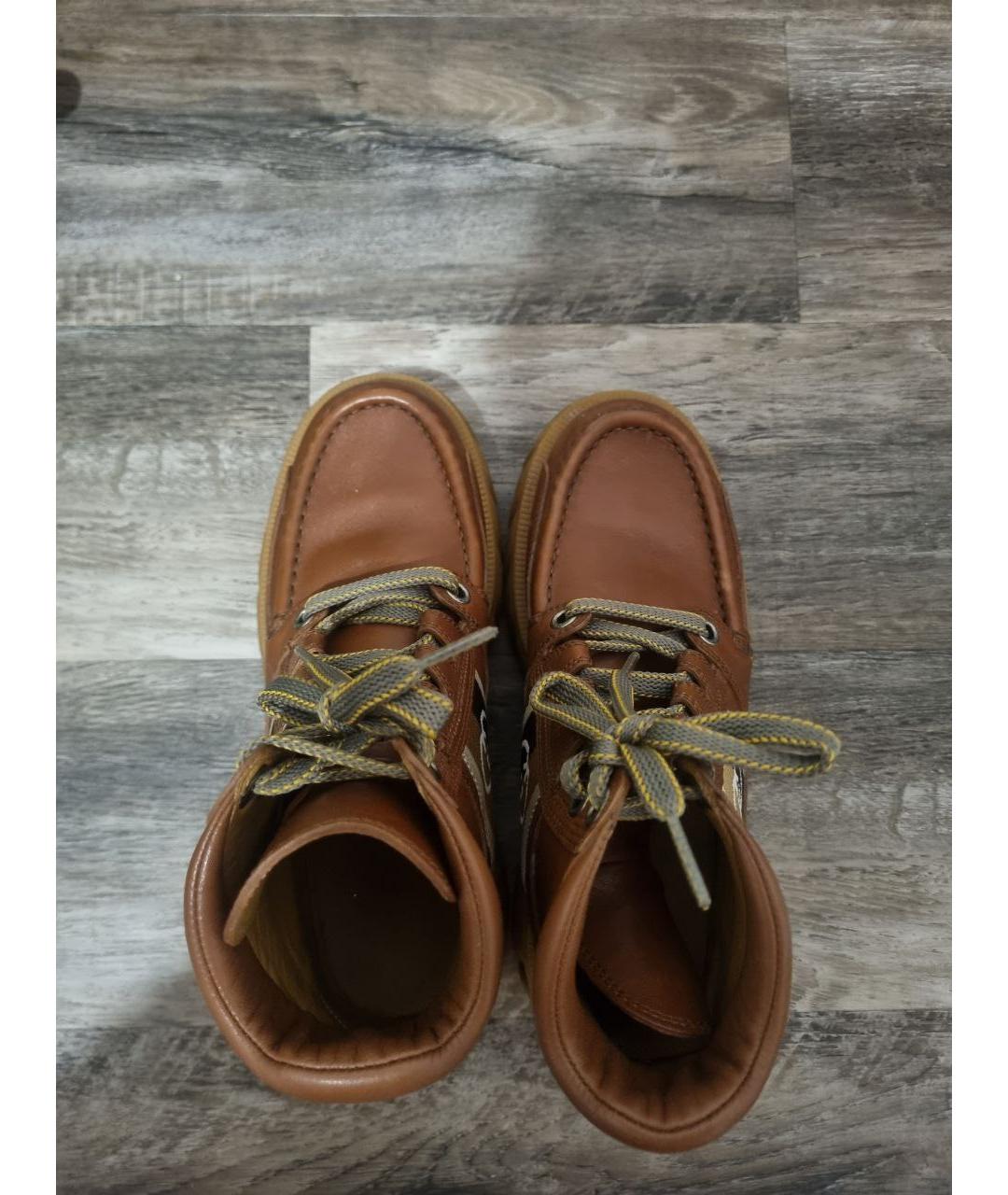 GUCCI Коричневые кожаные ботинки, фото 3