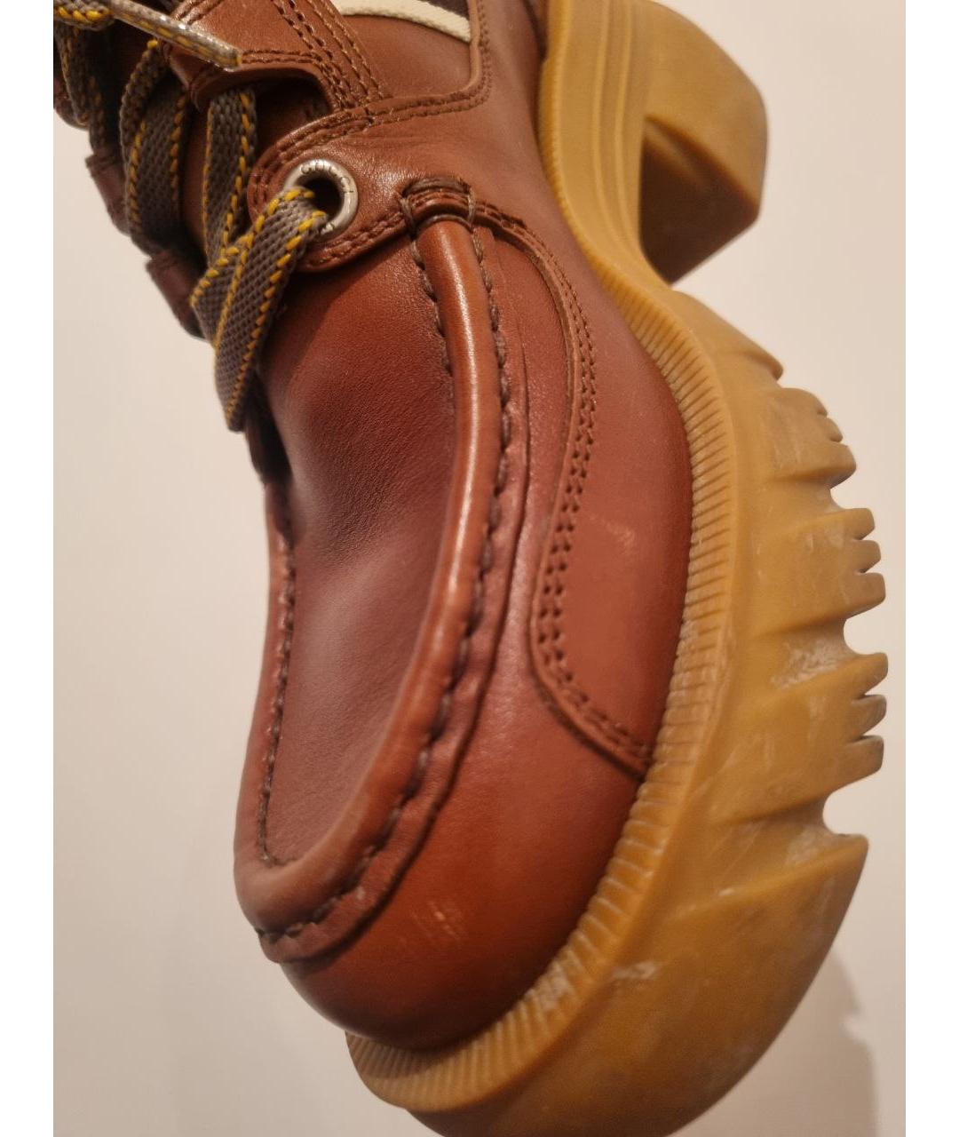 GUCCI Коричневые кожаные ботинки, фото 6