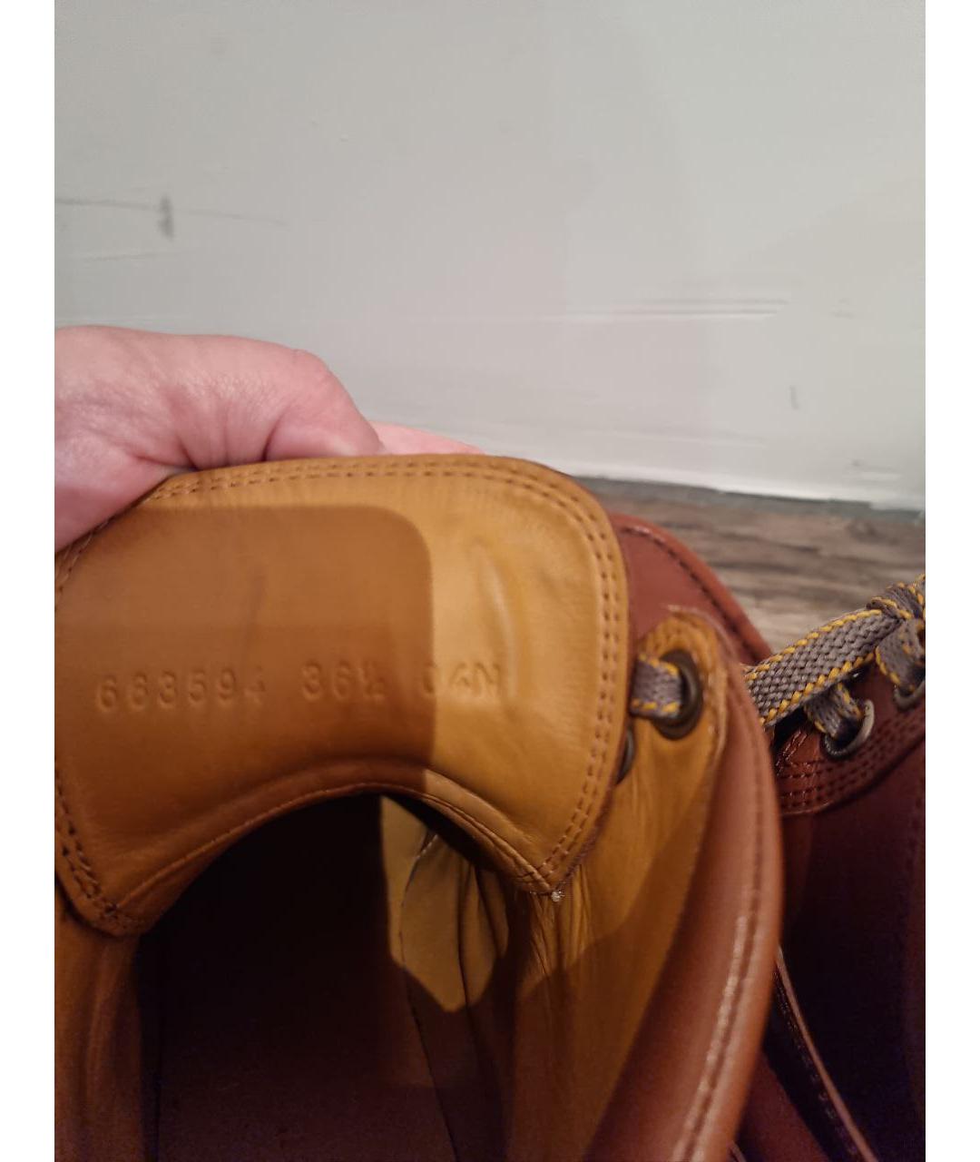 GUCCI Коричневые кожаные ботинки, фото 8