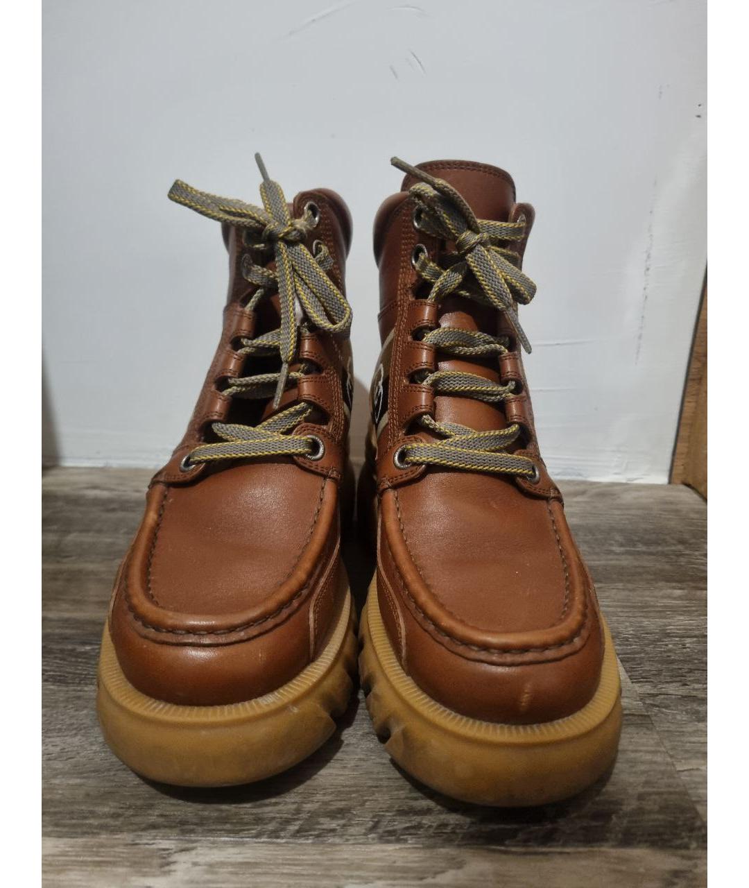 GUCCI Коричневые кожаные ботинки, фото 2