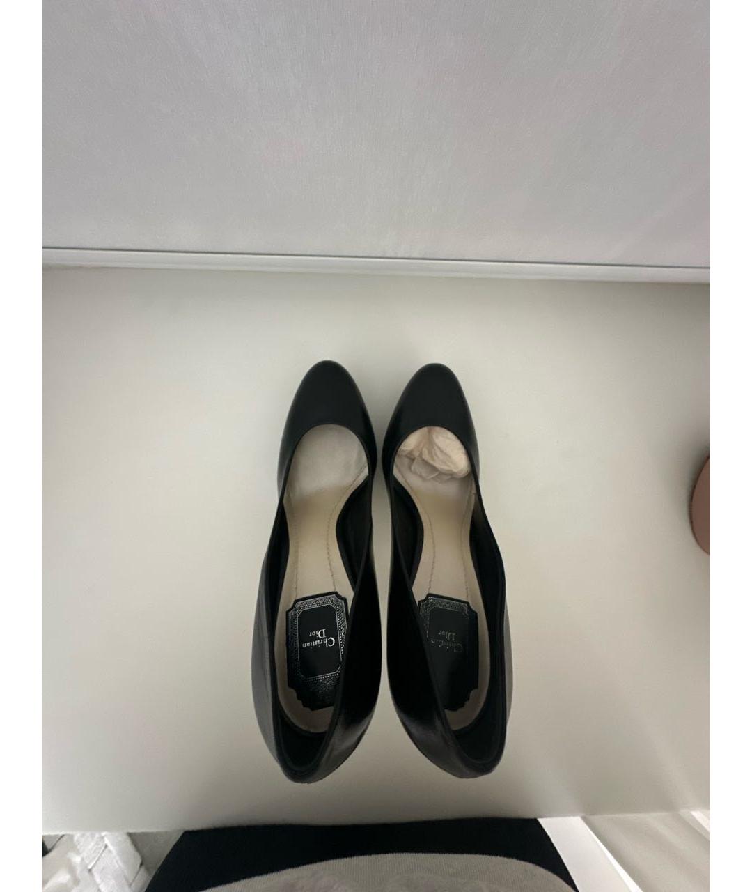 CHRISTIAN DIOR Черные кожаные туфли, фото 3