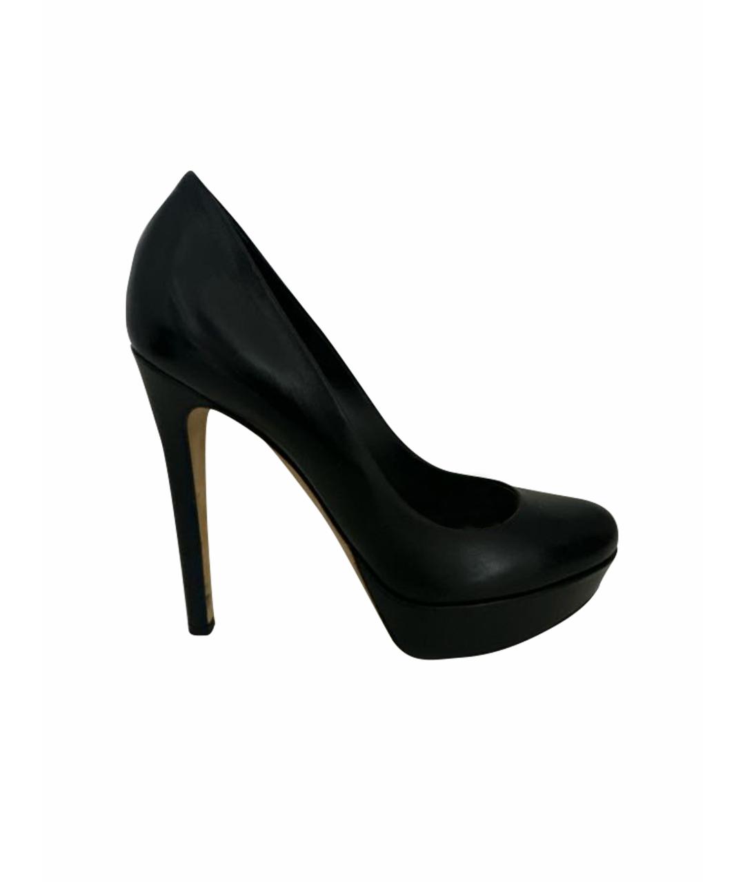 CHRISTIAN DIOR Черные кожаные туфли, фото 1