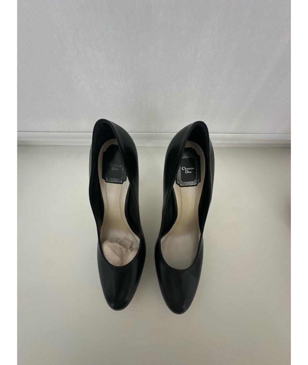 CHRISTIAN DIOR Черные кожаные туфли, фото 2