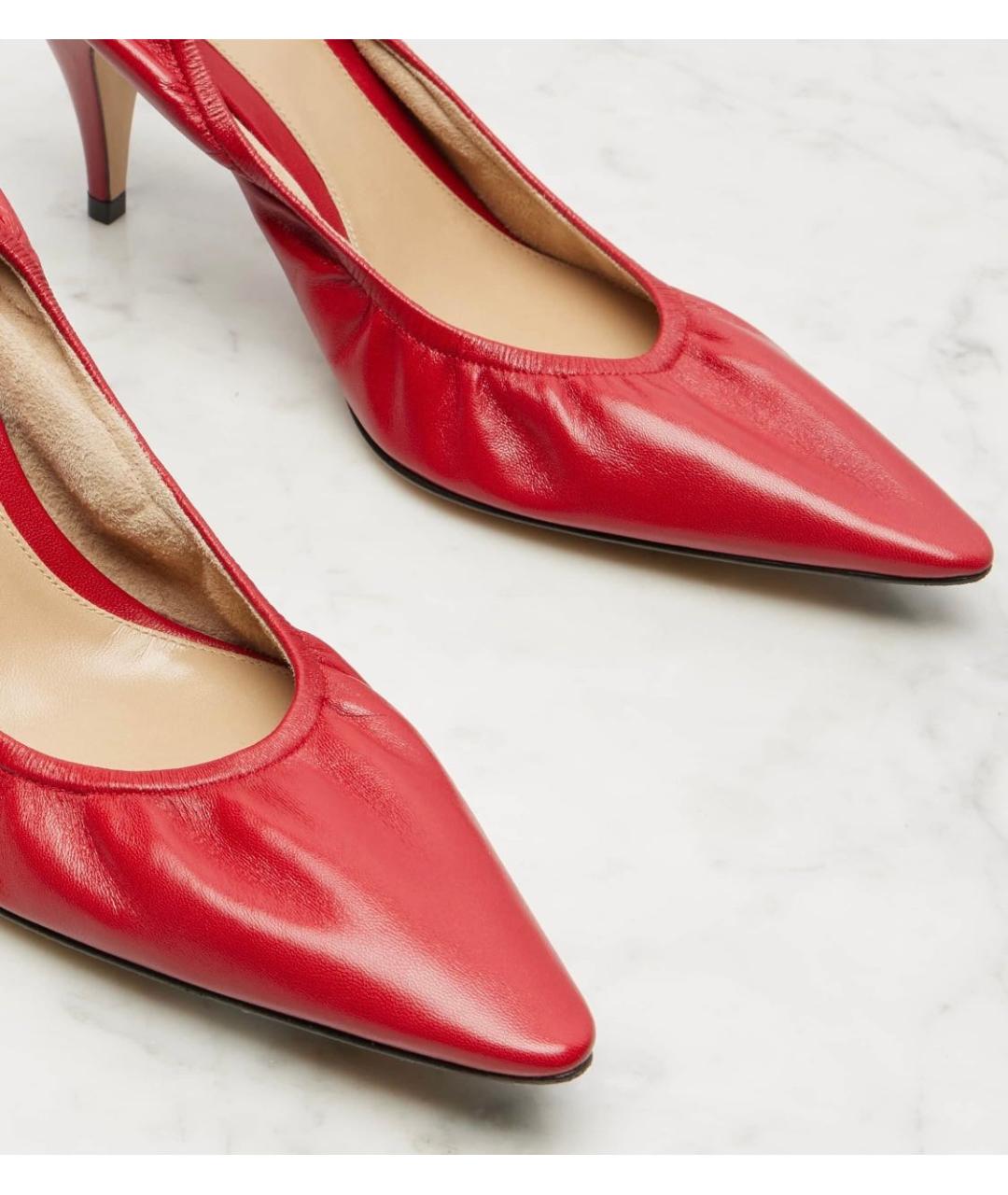 THE ROW Красные кожаные туфли, фото 8