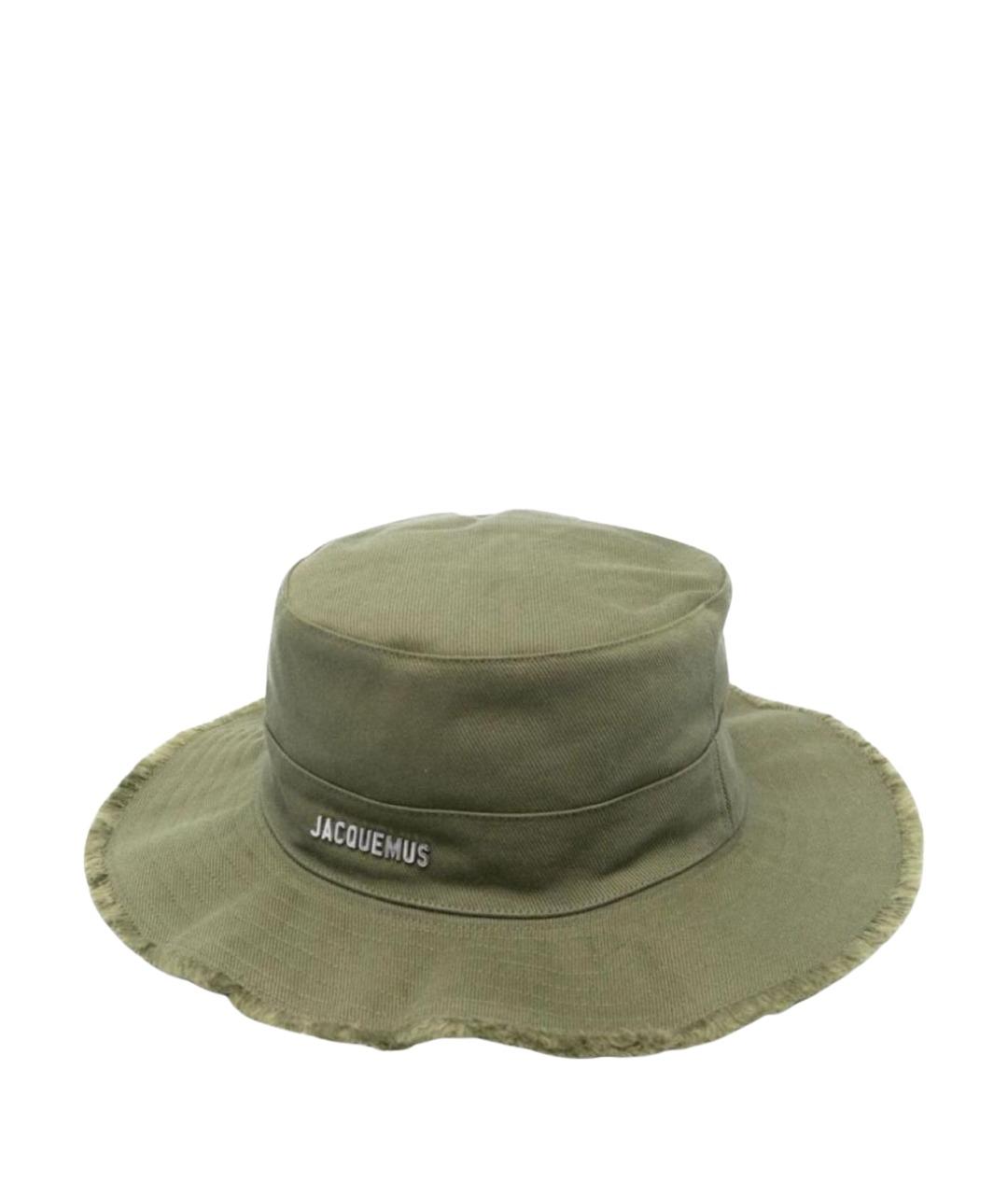 JACQUEMUS Хаки хлопковая панама, фото 1