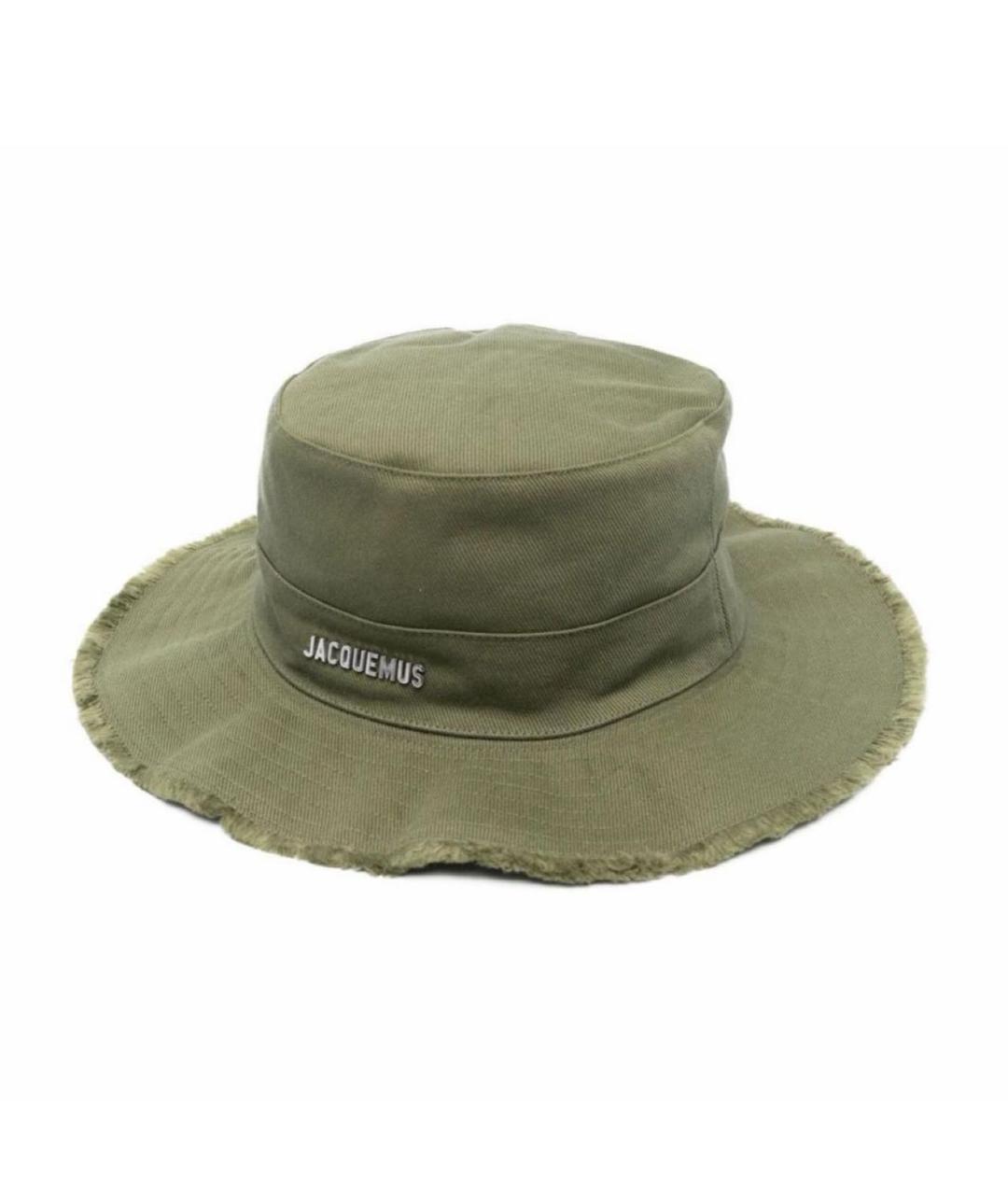 JACQUEMUS Хаки хлопковая панама, фото 4