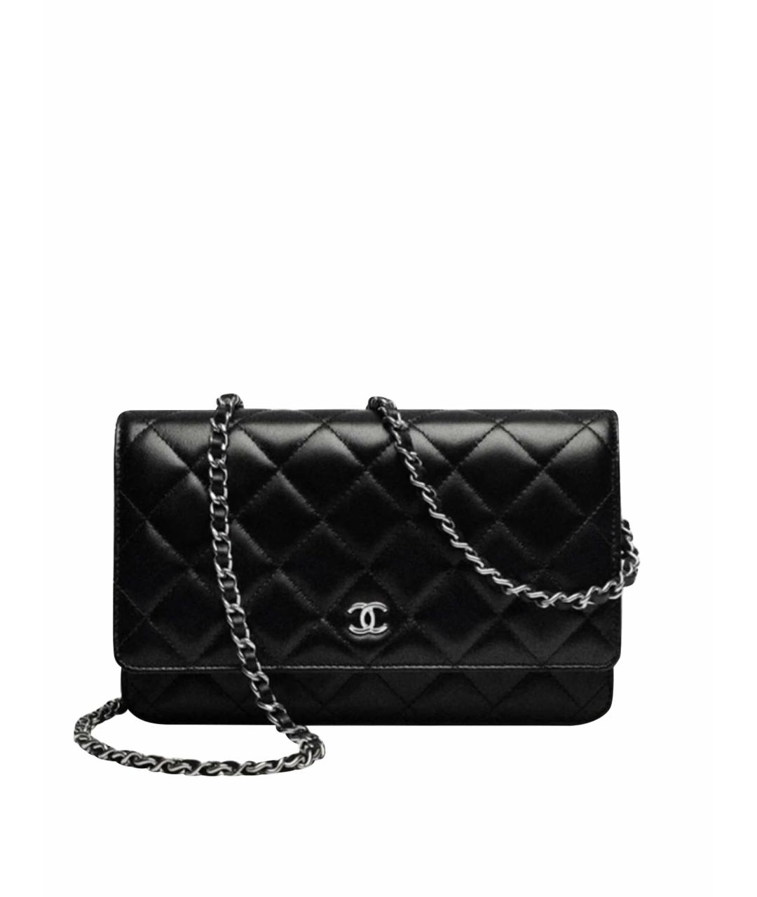 CHANEL Черная кожаная сумка через плечо, фото 1