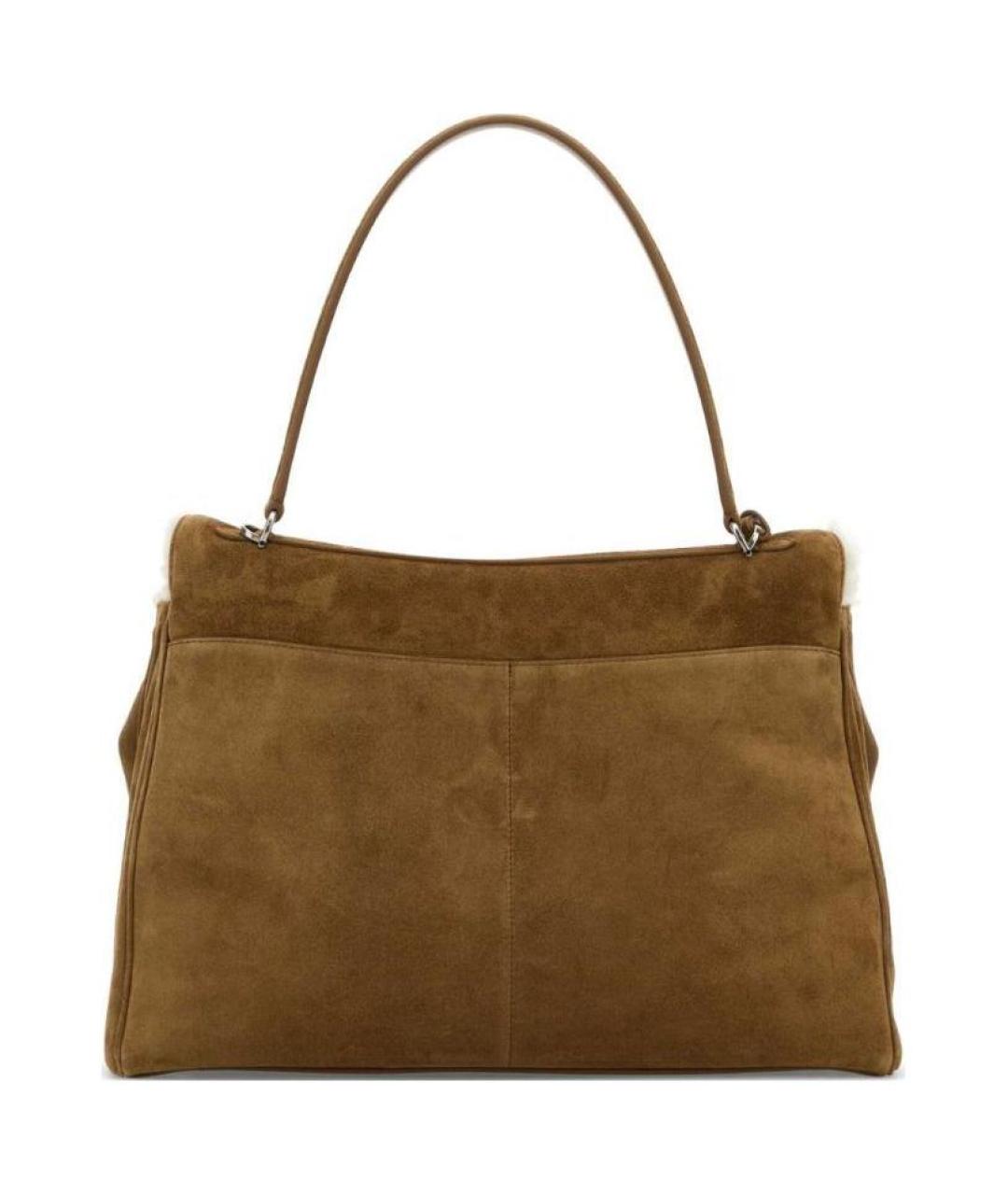 BALENCIAGA Коричневая замшевая сумка через плечо, фото 3