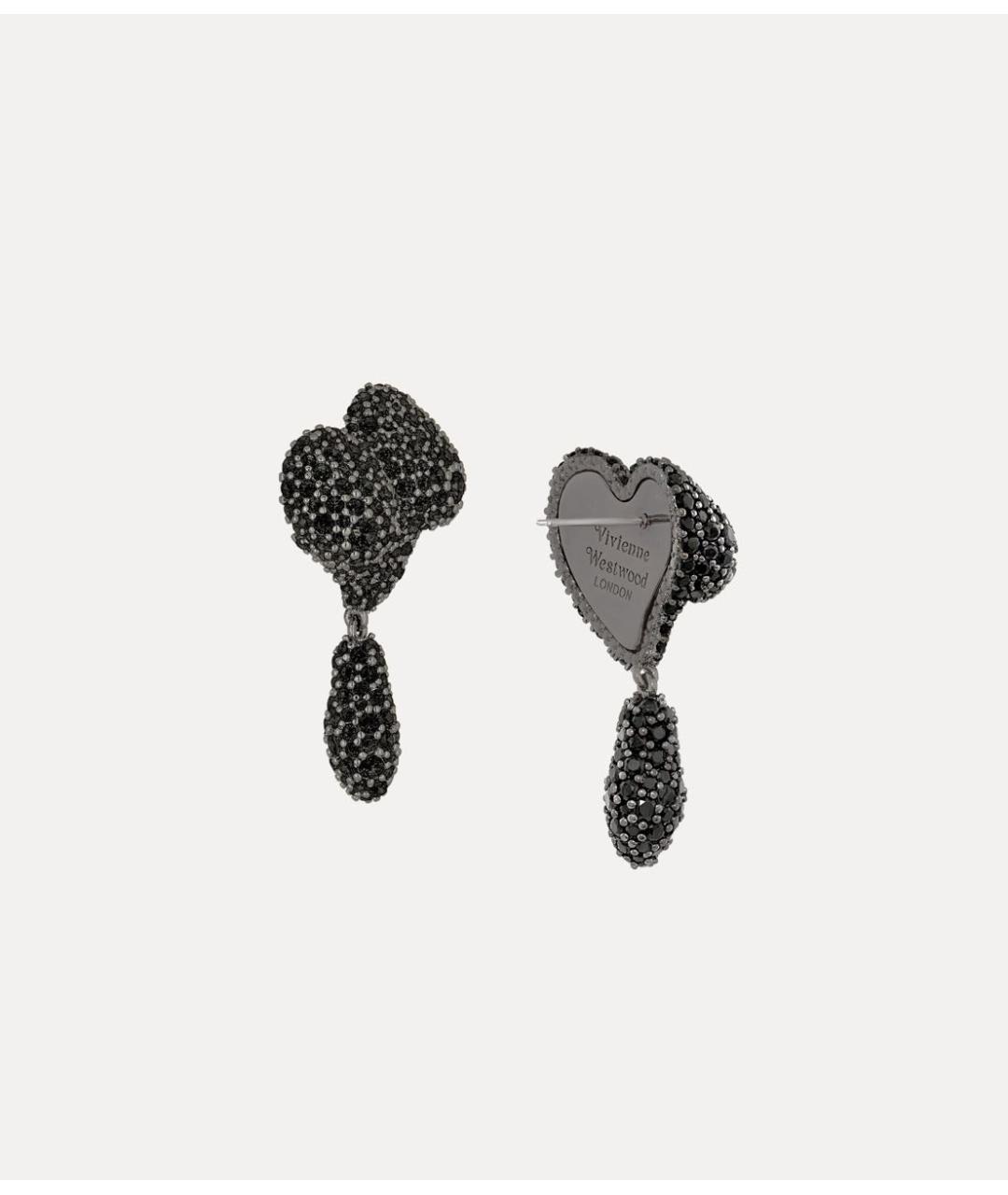 VIVIENNE WESTWOOD Черные латунные серьги, фото 2