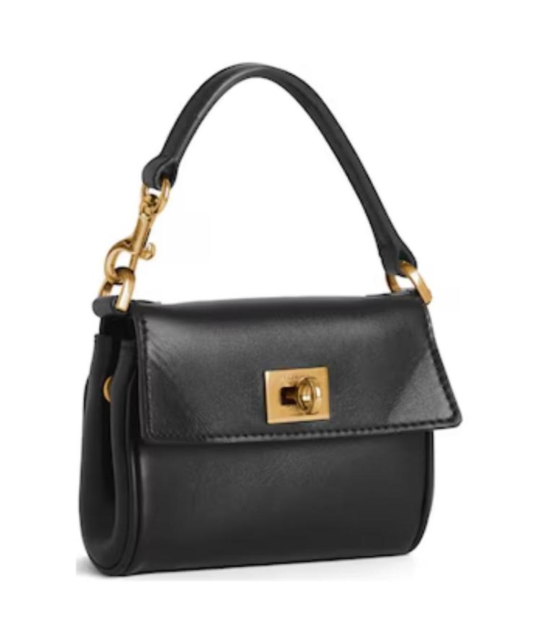 BALENCIAGA Черная кожаная сумка через плечо, фото 2